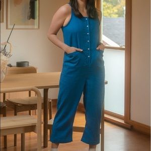 NWT BEATON Linen Jumpsuit in Chicory